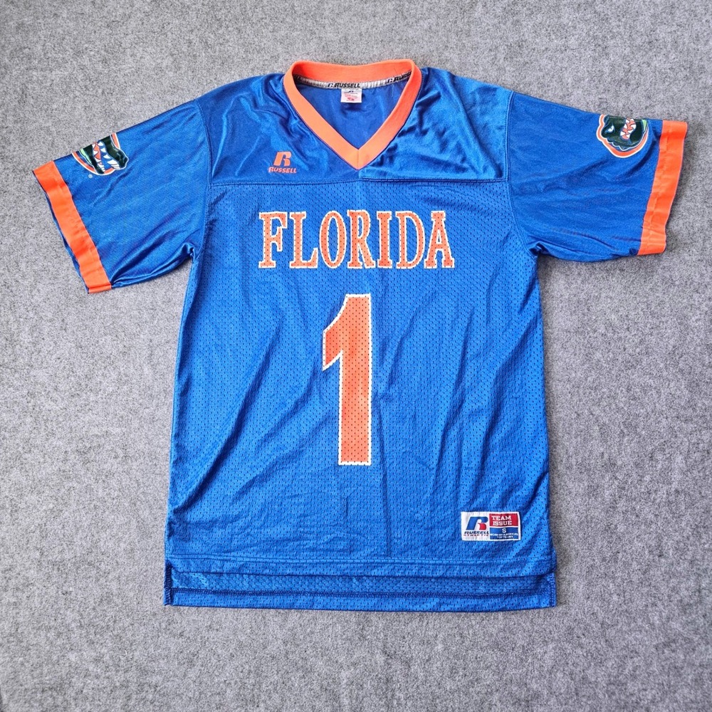 Russell Athletic Florida Gators Jersey Blue Orange Team Issue Mens Small #1